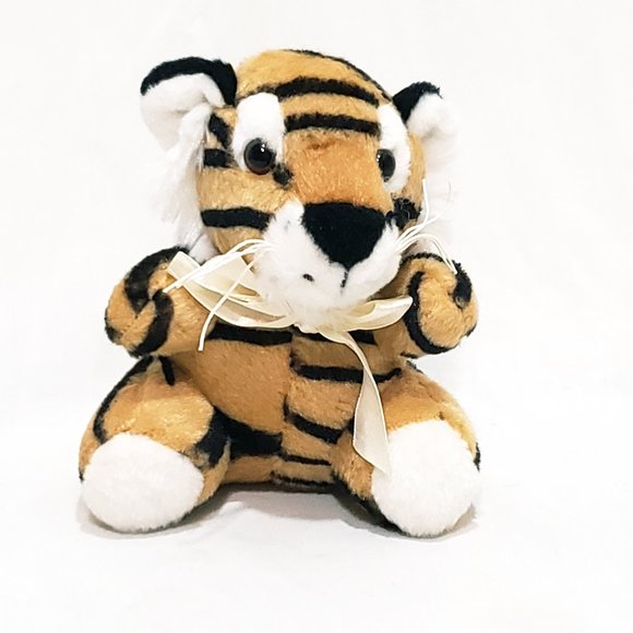Tiger Kitten Cat Plush Stuffed Animal 5" Mai Toi - Picture 1 of 6